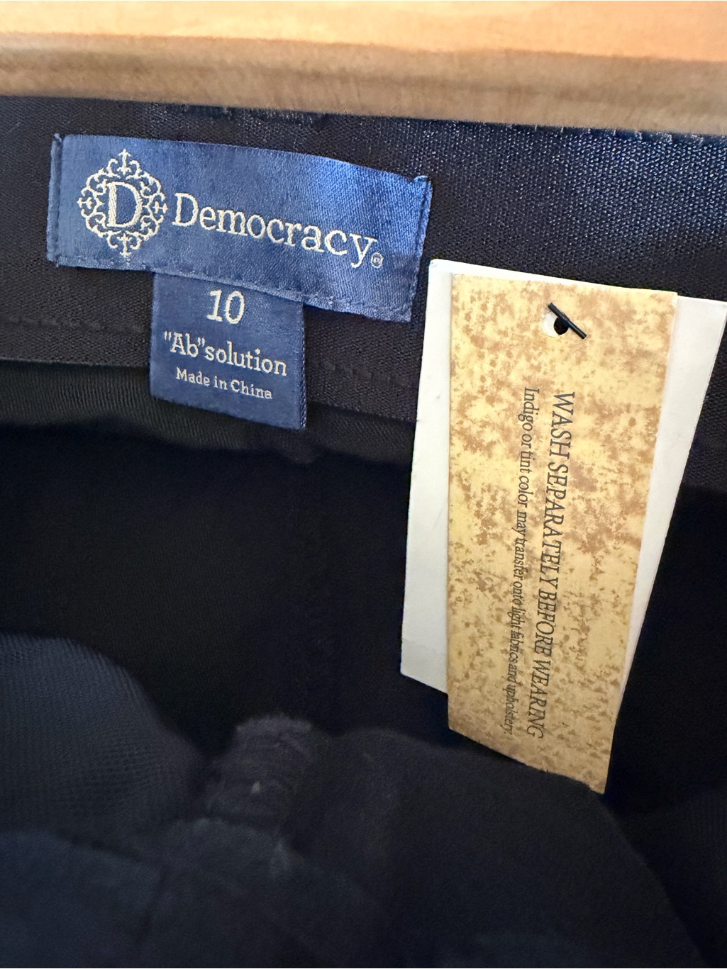 Nwt Democracy “Ab"Solution Black Denim Plus Itty Bitty Bootcut Jeans — image 4 of 6